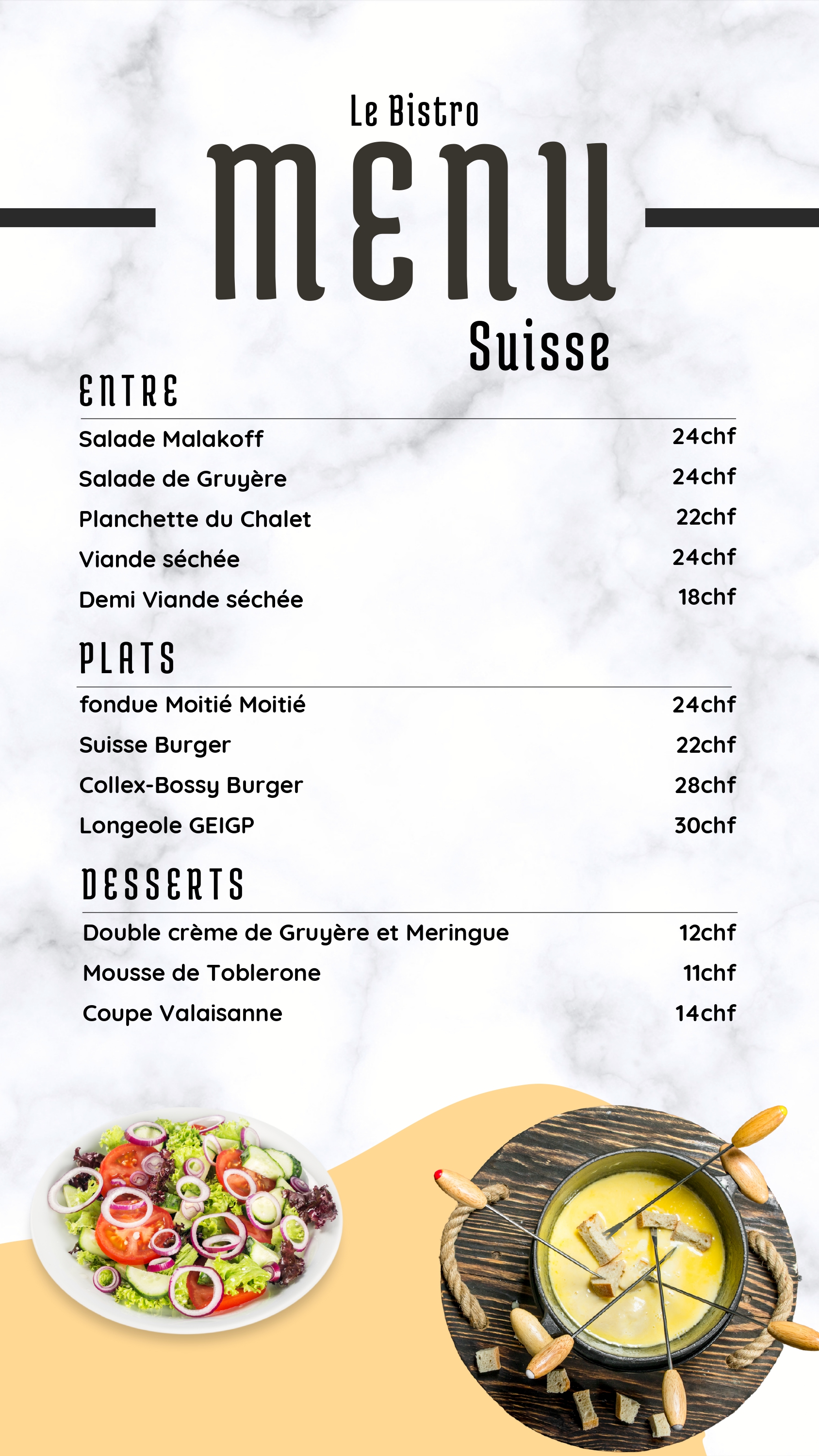 Menu Le Bistro - Page 2